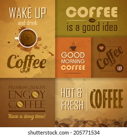 Collection of vintage Coffee Design Elements