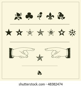 collection of vintage graphical elements