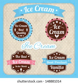 Collection of vintage ice cream labels