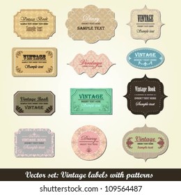 Collection of vintage labels