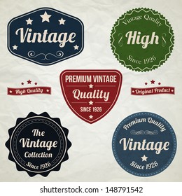 Collection of vintage labels
