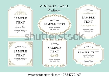 A collection of vintage labels with decorative frames. Retro and vintage frames, frames, labels, and partitions. Retro vector illustration. Package design and invitation design elements.