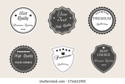 Collection of vintage labels and ribbons.Vector design elements 