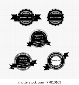 Collection of vintage labels and stamps vector