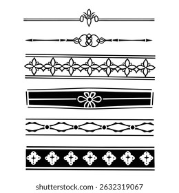 A collection of vintage line dividers and decorative borders, perfect for enhancing your design projects with classic elegance. Ideal for invitations, branding, and digital layouts.
