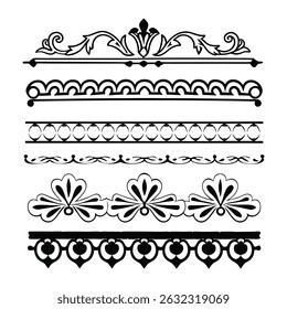 A collection of vintage line dividers and decorative borders, perfect for enhancing your design projects with classic elegance. Ideal for invitations, branding, and digital layouts.
