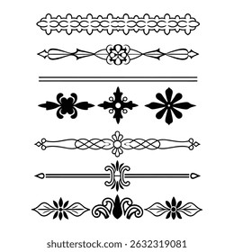 A collection of vintage line dividers and decorative borders, perfect for enhancing your design projects with classic elegance. Ideal for invitations, branding, and digital layouts.
