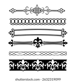 A collection of vintage line dividers and decorative borders, perfect for enhancing your design projects with classic elegance. Ideal for invitations, branding, and digital layouts.
