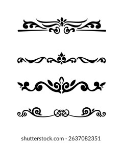 collection of vintage ornamental design elements