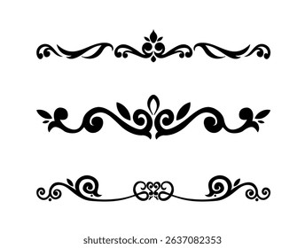 collection of vintage ornamental design elements