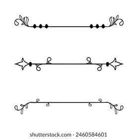 Collection of vintage ornamental element
