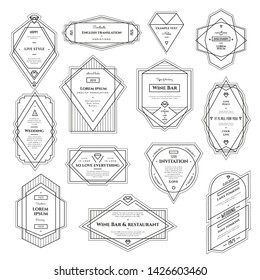 Collection of vintage patterns. Flourishes calligraphic ornaments and frames. Retro style of design elements, postcard, banners, logos. Vector templates.