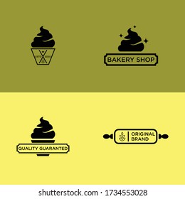 Collection of vintage retro bakery logo badges and labels, retro brand bakery logo, stamp, emblem, label vector template