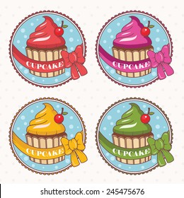 Collection of vintage retro bakery logo labels 