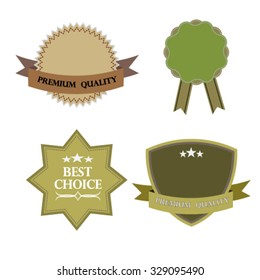 Collection of vintage retro labels, badges