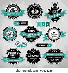 Collection of vintage retro labels, badges and icons