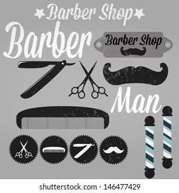 Collection of Vintage Styled Barber shop set 