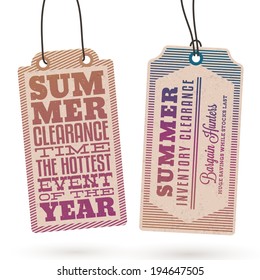 Collection of Vintage Summer Sales Related Hang Tags