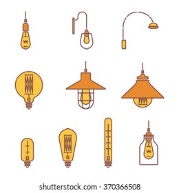 Vintage Light Fixtures Stock Vectors Images Vector Art