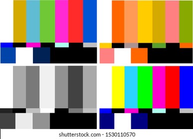 Collection of vintage television test patterns