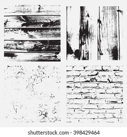 Collection of the vintage textures for design.Old effect