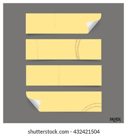 Collection of vintage vector note papers, ready for your message