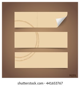 Collection of vintage vector note papers, ready for your message
