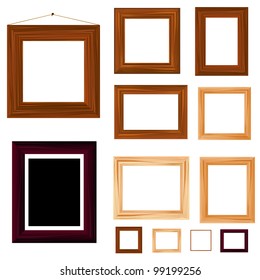 collection of vintage wooden frame