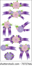 Collection of violet bows