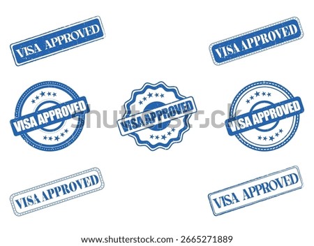 Collection of Visa Approved Rubber Stamps and Seals