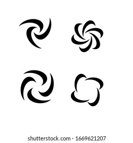 collection vortex circle logo icon design vector