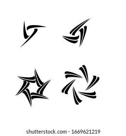 collection vortex circle logo icon design vector