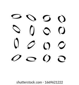 collection vortex circle logo icon design vector