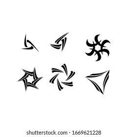 collection vortex circle logo icon design vector