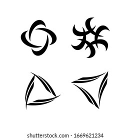 collection vortex circle logo icon design vector
