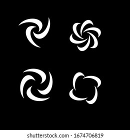 collection vortex circle logo icon design vector