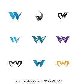 A collection of W letter logos is good for store names, company brands, businesses, etc. vector illustration