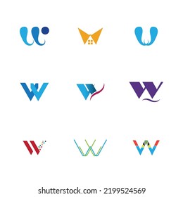 A collection of W letter logos is good for store names, company brands, businesses, etc. vector illustration