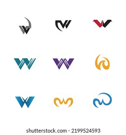 A collection of W letter logos is good for store names, company brands, businesses, etc. vector illustration