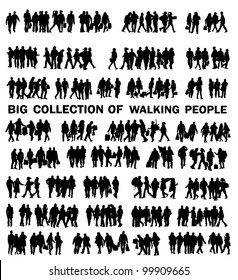 collection of walking people