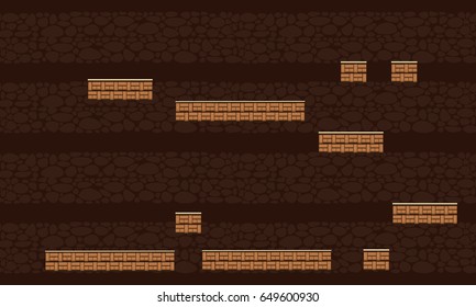 Collection wall style game background