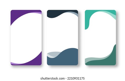 Collection wallpaper for mobile phone. simple abstract background design smartphone size. vector illustration template screen for smartphone.