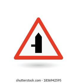 Collection of warning, mandatory, prohibition and information traffic signs. Traffic signs road collection series. Vector illustration.