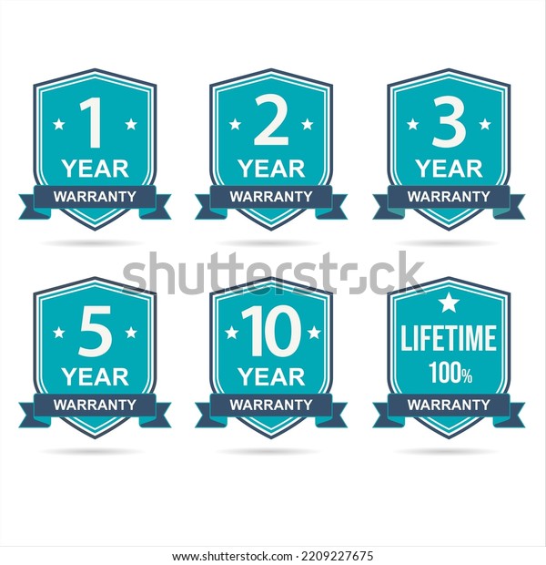 Collection Warranty Badges Labels Vector Illustration Stock Vector ...