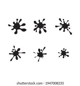 collection of water and liquid splash icons, vector
