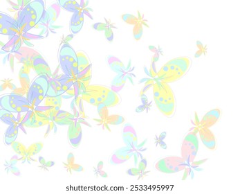 Collection of watercolor Butterfly on isolated white background.  Random butterfly silhouettes