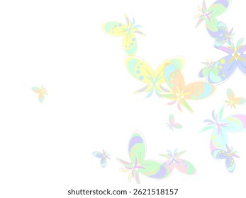 Collection of watercolor Butterfly on isolated white background.  Conceptual illustration of growth and life .