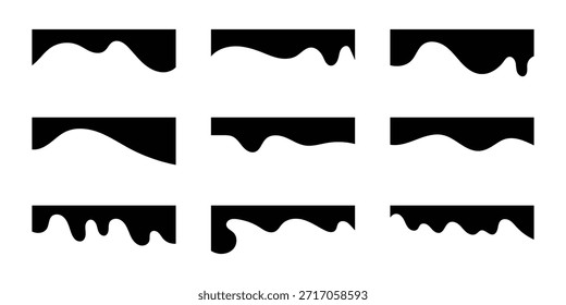 Collection of wavy white decorative border for web design element vector. Website divider border vector illustration. eps 10