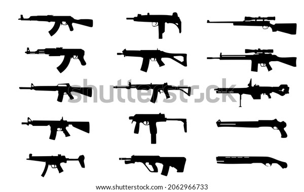 Collection Weapon Logos Icon Set Weapons Stock Vector (Royalty Free ...