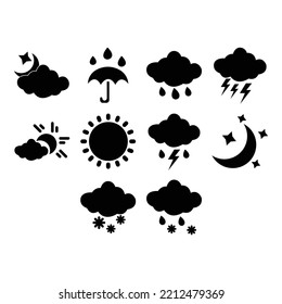 collection of weather icon vector